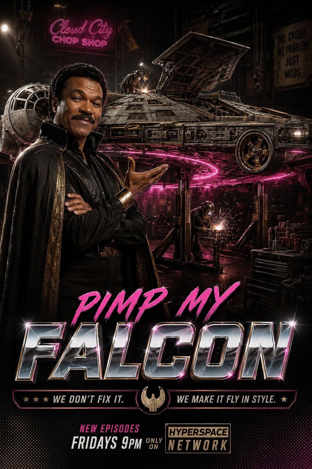 A Pimp My Ride parody poster, Pimp My Falcon